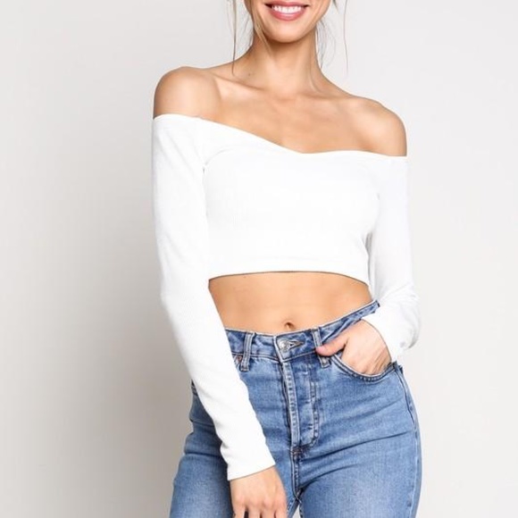 12th Tribe Tops - Quick Catch Off The Shoulder Long Sleeve